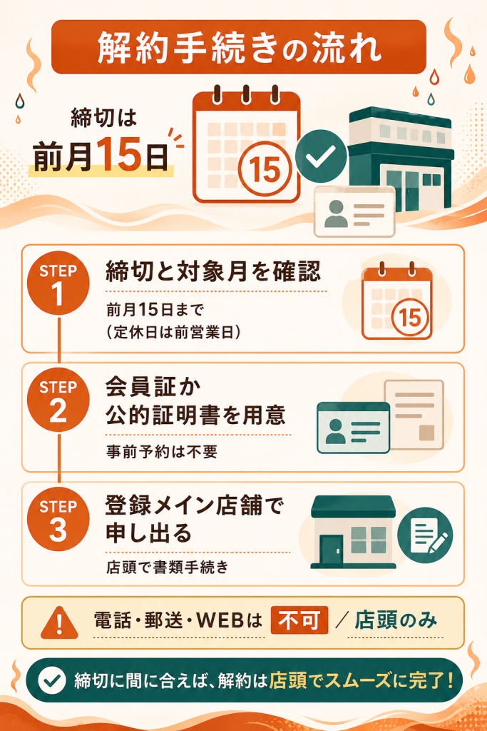 LAVA解約手続きの流れと締切の図解