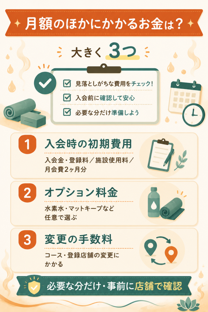 LAVAの月額以外にかかる費用の図